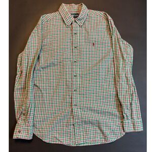Ralph Lauren Classic Fit Plaid Button Down Shirt Red‎ Green Purple Size L